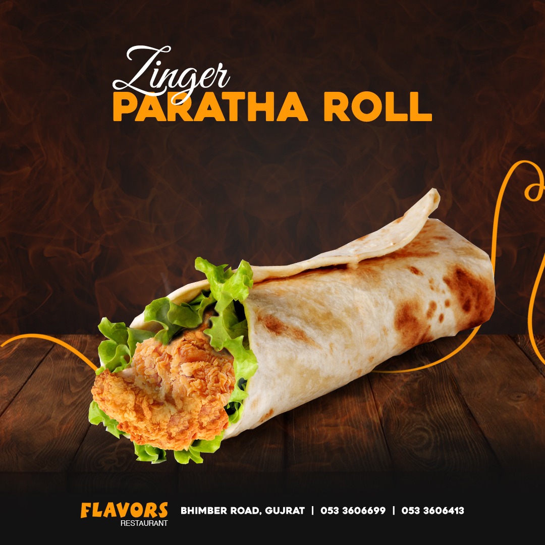 Flavors Gujrat - Zinger Paratha Roll #zinger #paratha... | Facebook