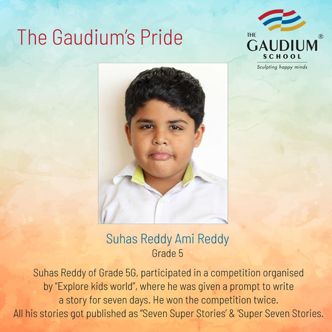The Gaudium School - Suhas Reddy Ami Reddy of Grade 5 pariticpated in a ...