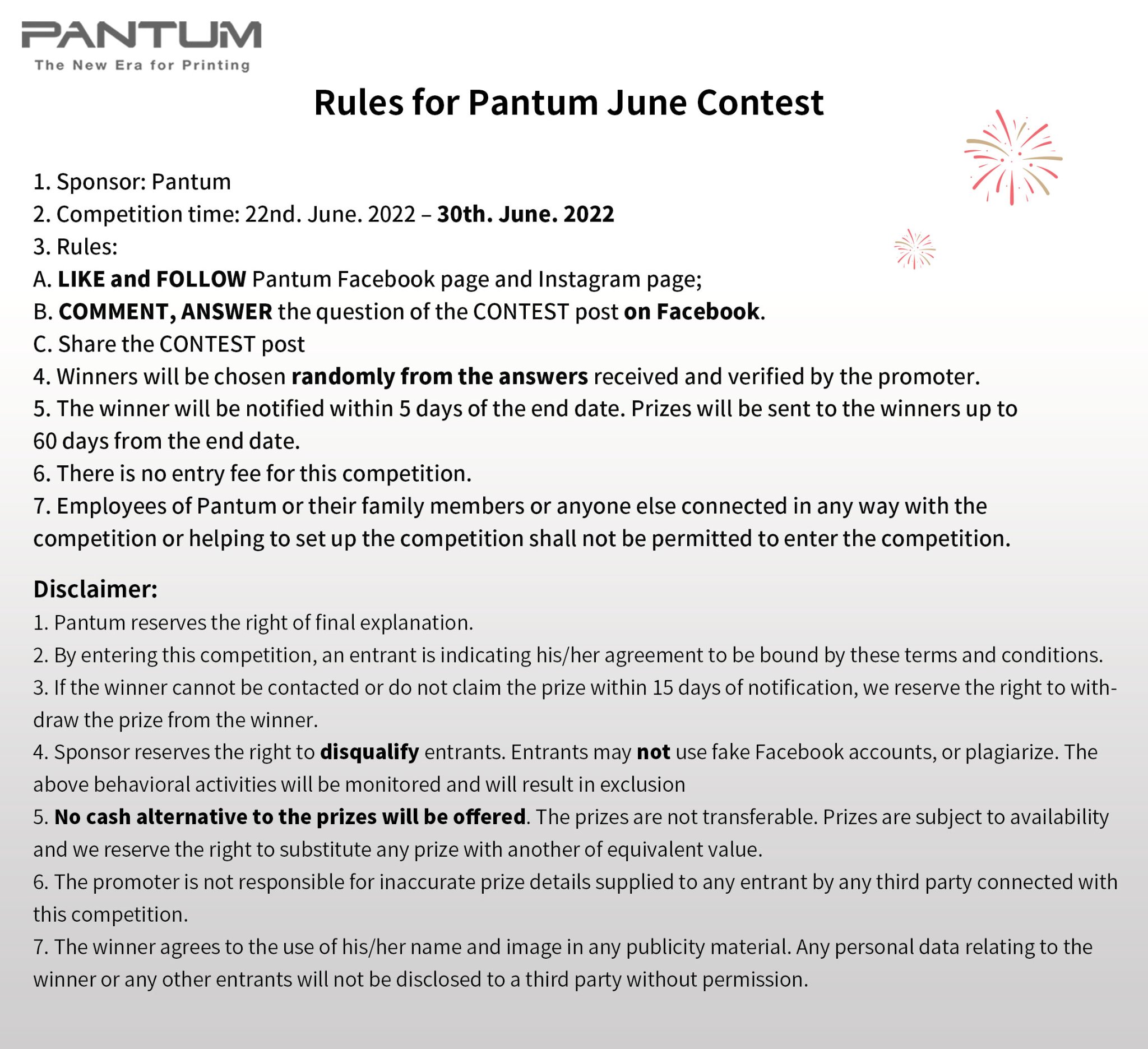 Pantum - 📄Rules for June CONTEST Enter the CONTEST: https://bit.ly ...