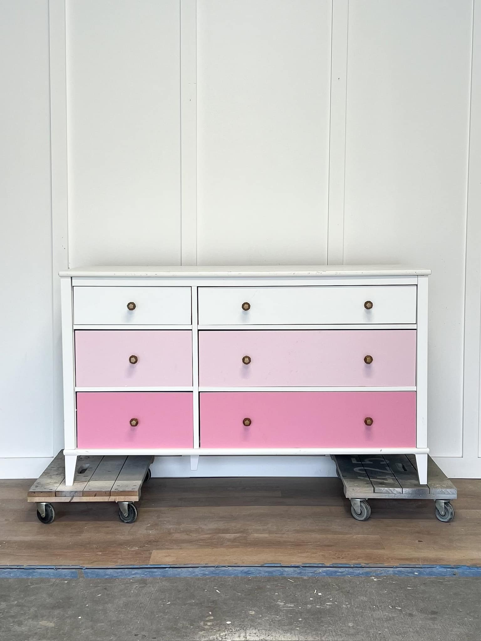 pink laminate dresser Furniture of America Nesika 7-Drawer Pink Dresser and Care Kit (36 in. H x  58.5 in. W x 17.5 in. D) IDF-7130PK-D-K