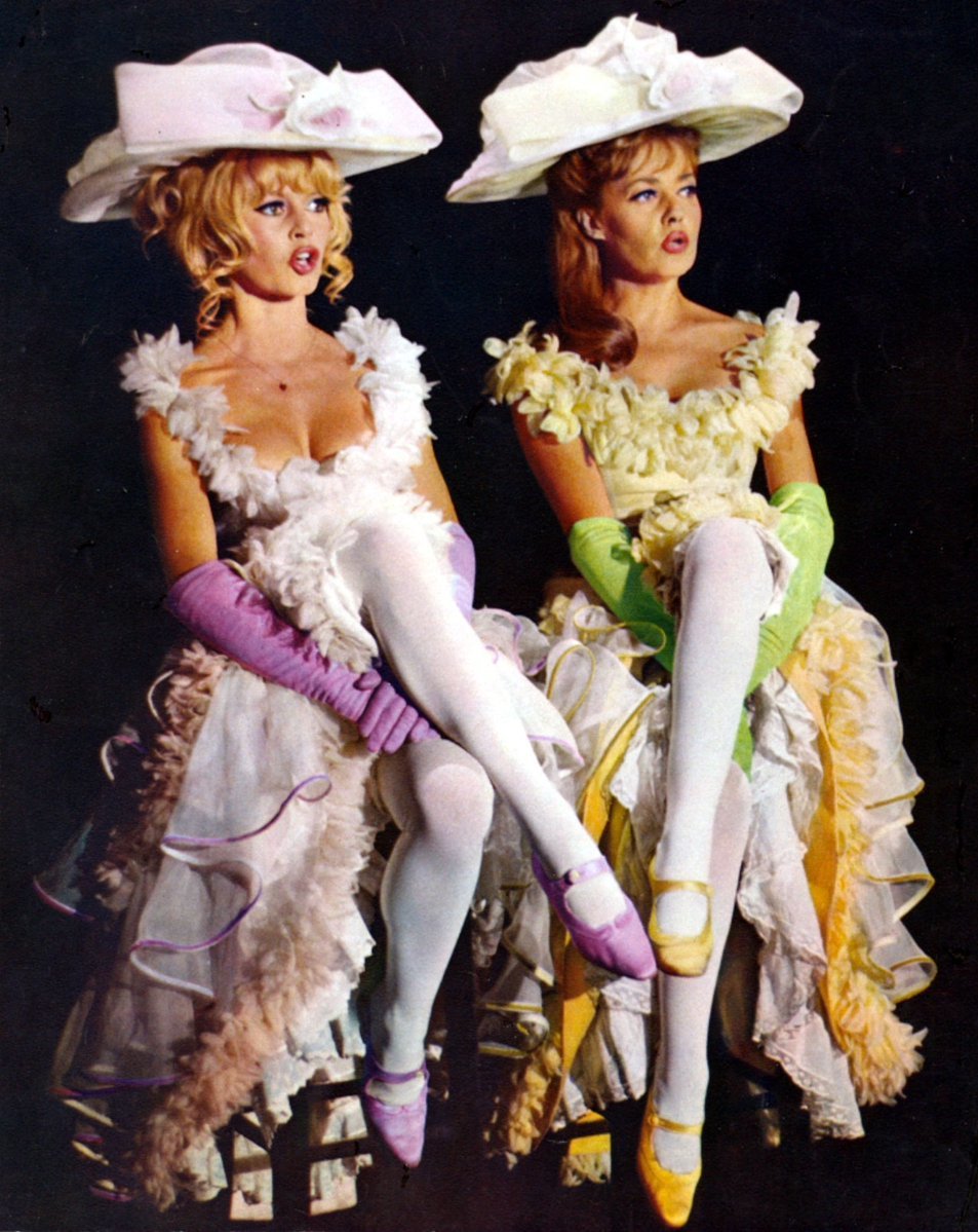 Jeanne Moreau and Brigitte Bardot in 