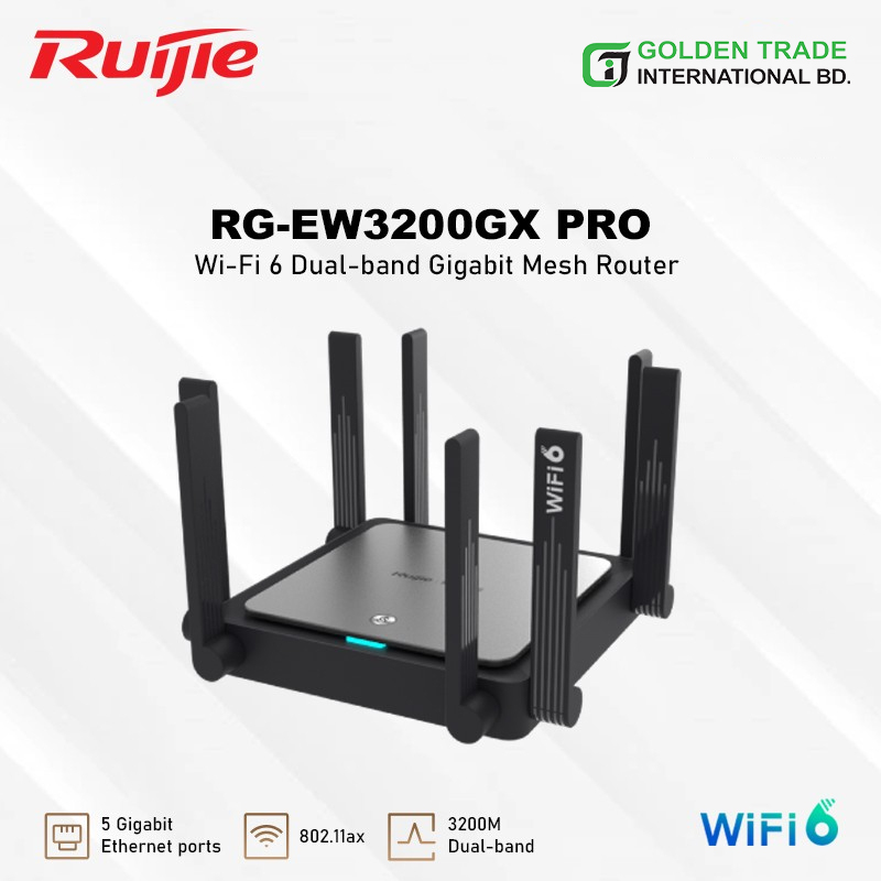 Golden - RG-EW3200GX PRO 3200M Wi-Fi 6 Dual-band Gigabit Mesh Router ...