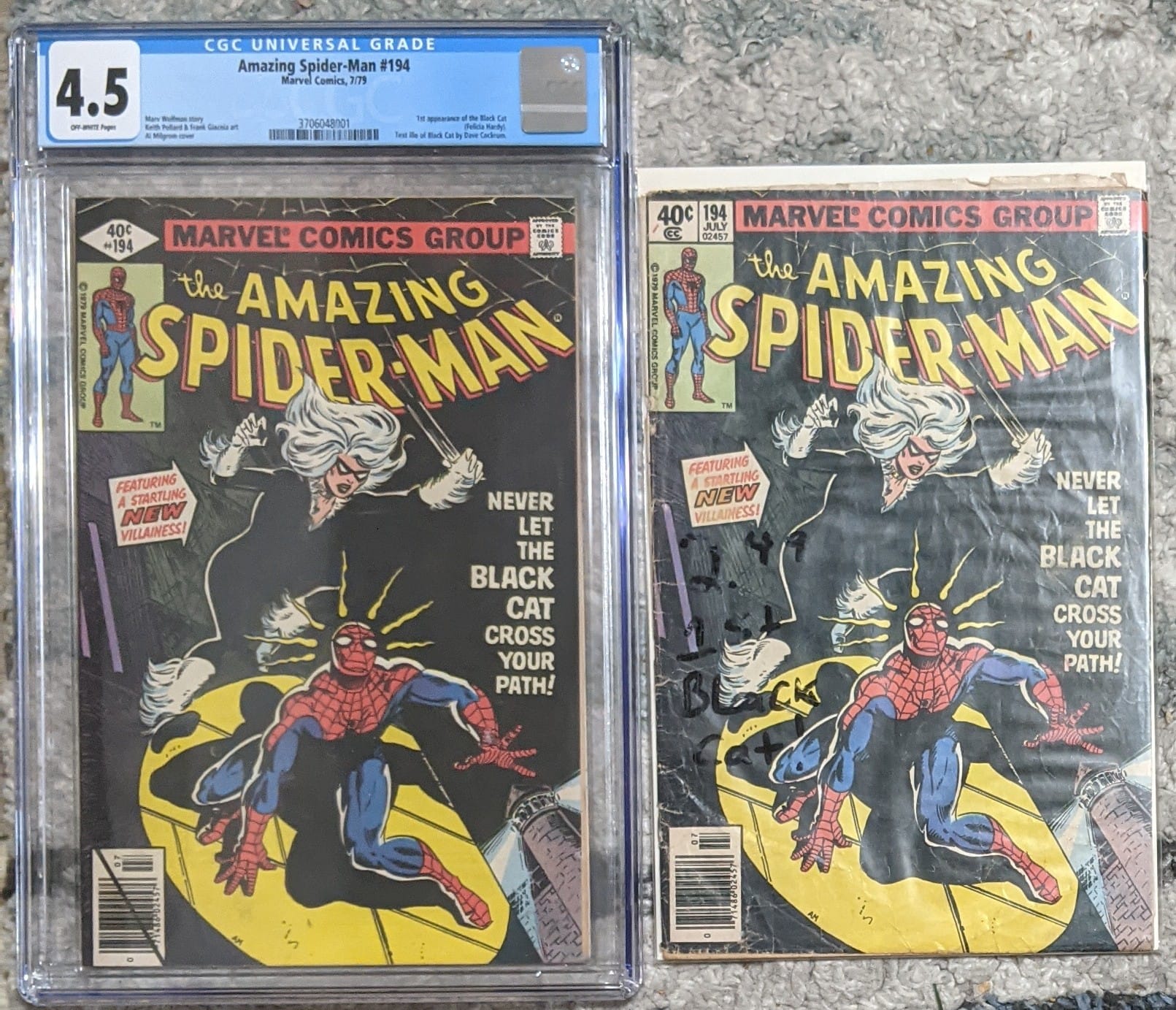 1st appearance of the Black Cat from Amazing Spider-Man #194