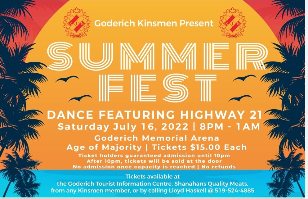 SUMMERFEST RETURNS, one night... - Kinsmen Club of Goderich