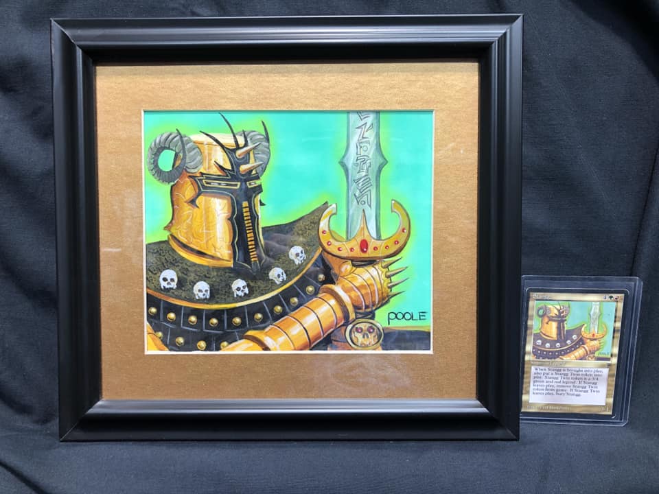 Crimped City of Brass card signed by Mark Poole for auction