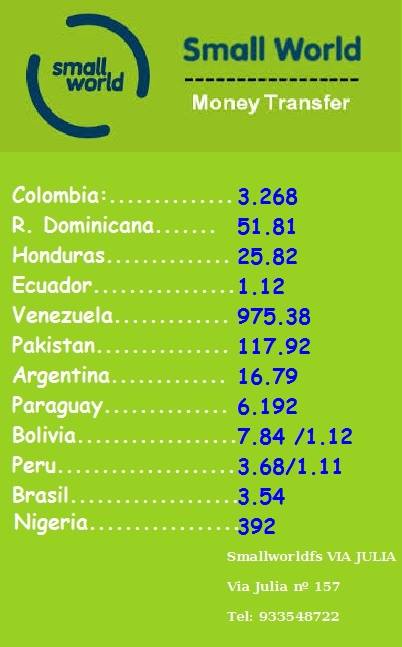 Small - LA MEJOR TASA DE CAMBIO PARA TODOS LOS PAISES, Y EL COBRO A TAN ...