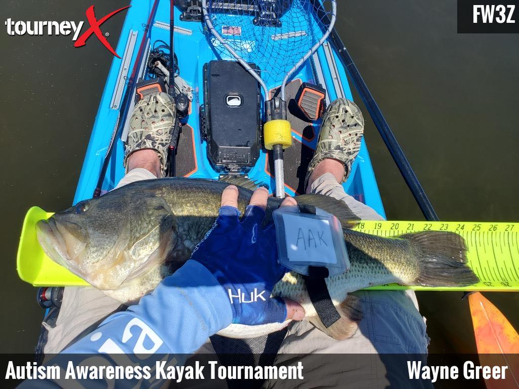 Autism Anglers - The first ever TourneyX virtual Kayak...