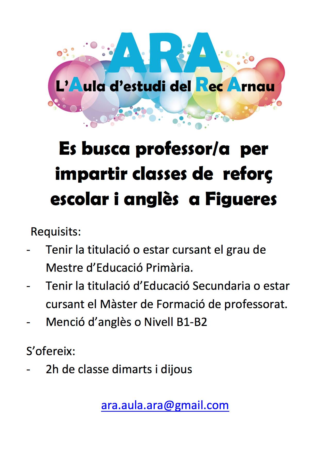 ARA. L'Aula d'estudi del Rec Arnau | Figueres