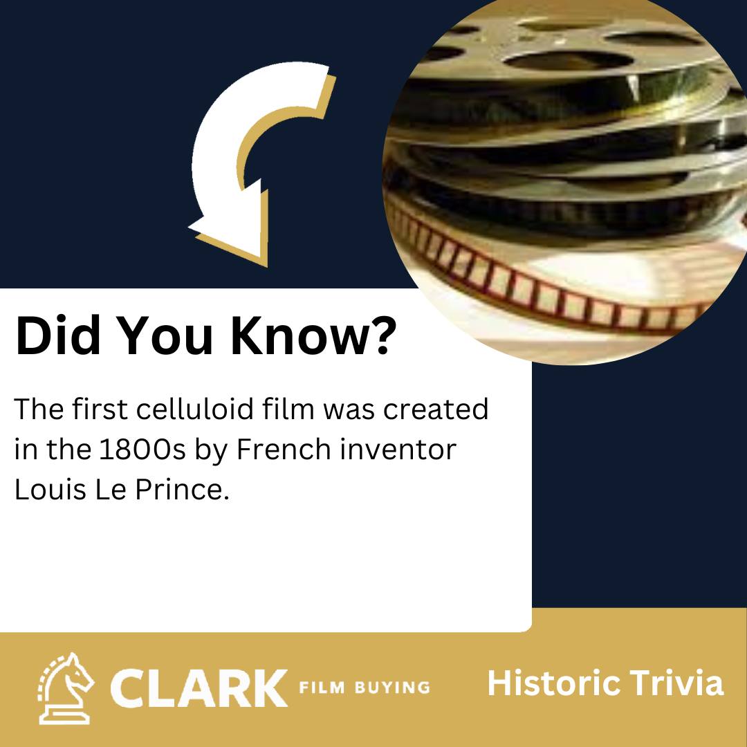 The first celluloid film was created... - Clark Film Buying | Facebook