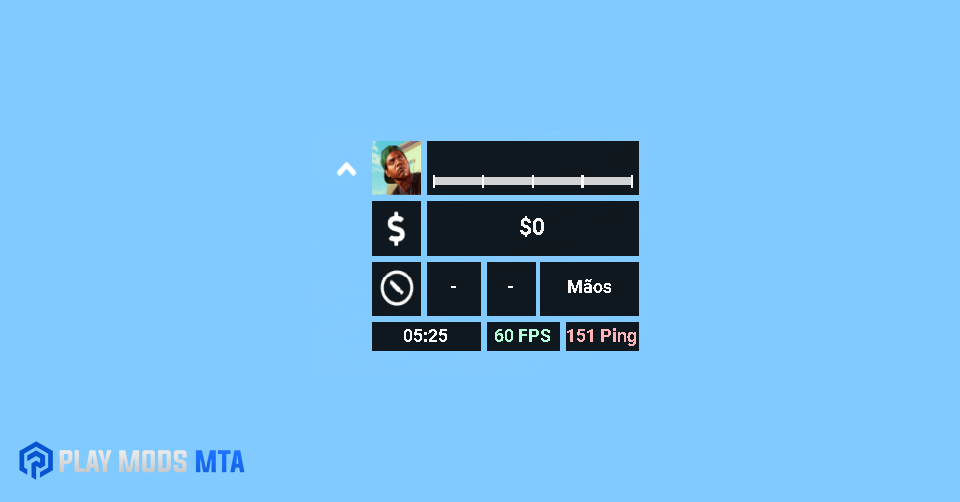 Play Mods MTA - MTASA - HUD RP V2.2 ↔️ Descrição: HUD Roleplay para seu ...