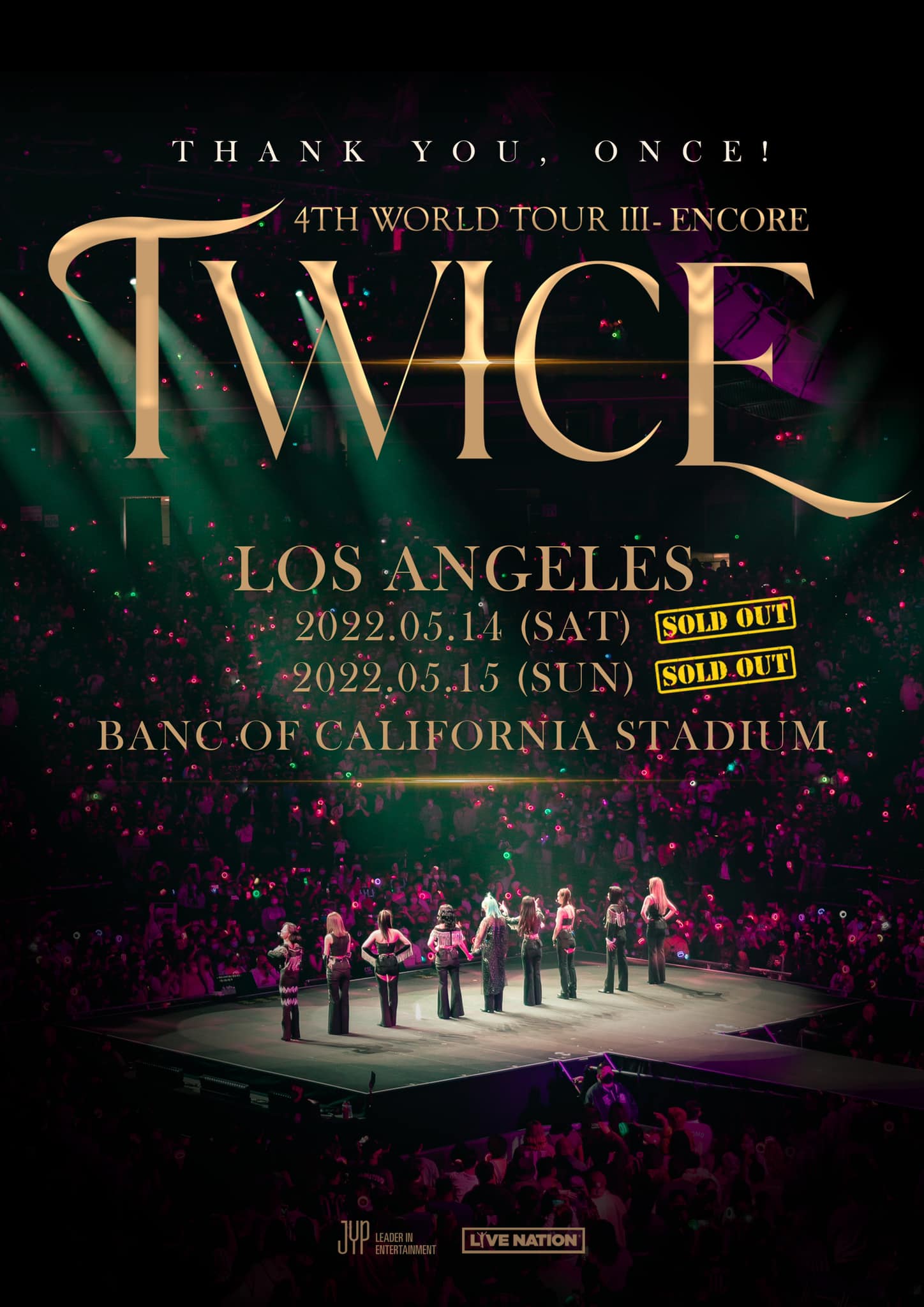 Twice 4th world tour III encore show in Los Angeles