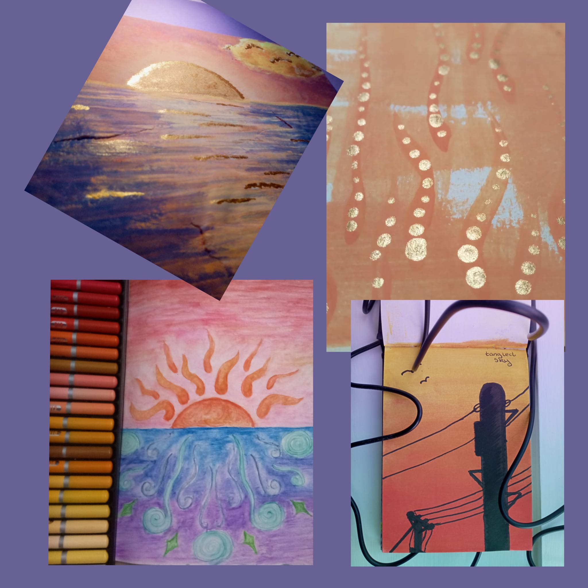 D.L.Designs - A little sketchbook collage, mainly watercolour pieces ...