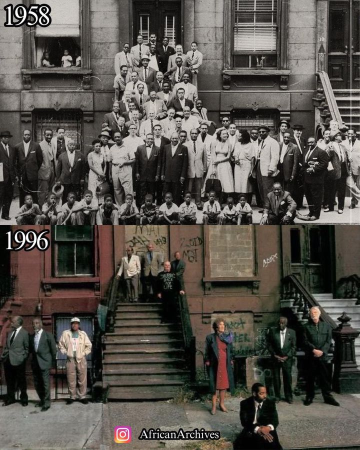 Blackhistory A Great Day in Harlem, 1958. This photograph of 57