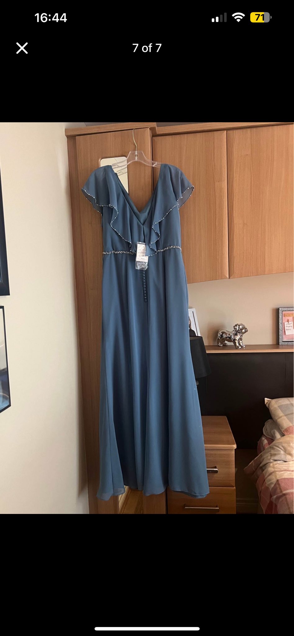 20 dollar bridesmaid dresses Slate Blue Chiffon Cold Shoulder Sweetheart Bridesmaid Dress Pocket  NZ  Bridal