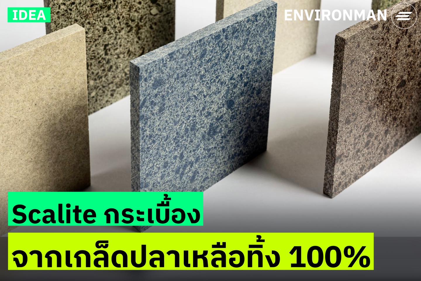 Environman - #IDEA: Scalite กระเบื้องจากเกล็ดปลาเหลือทิ้ง... | Facebook