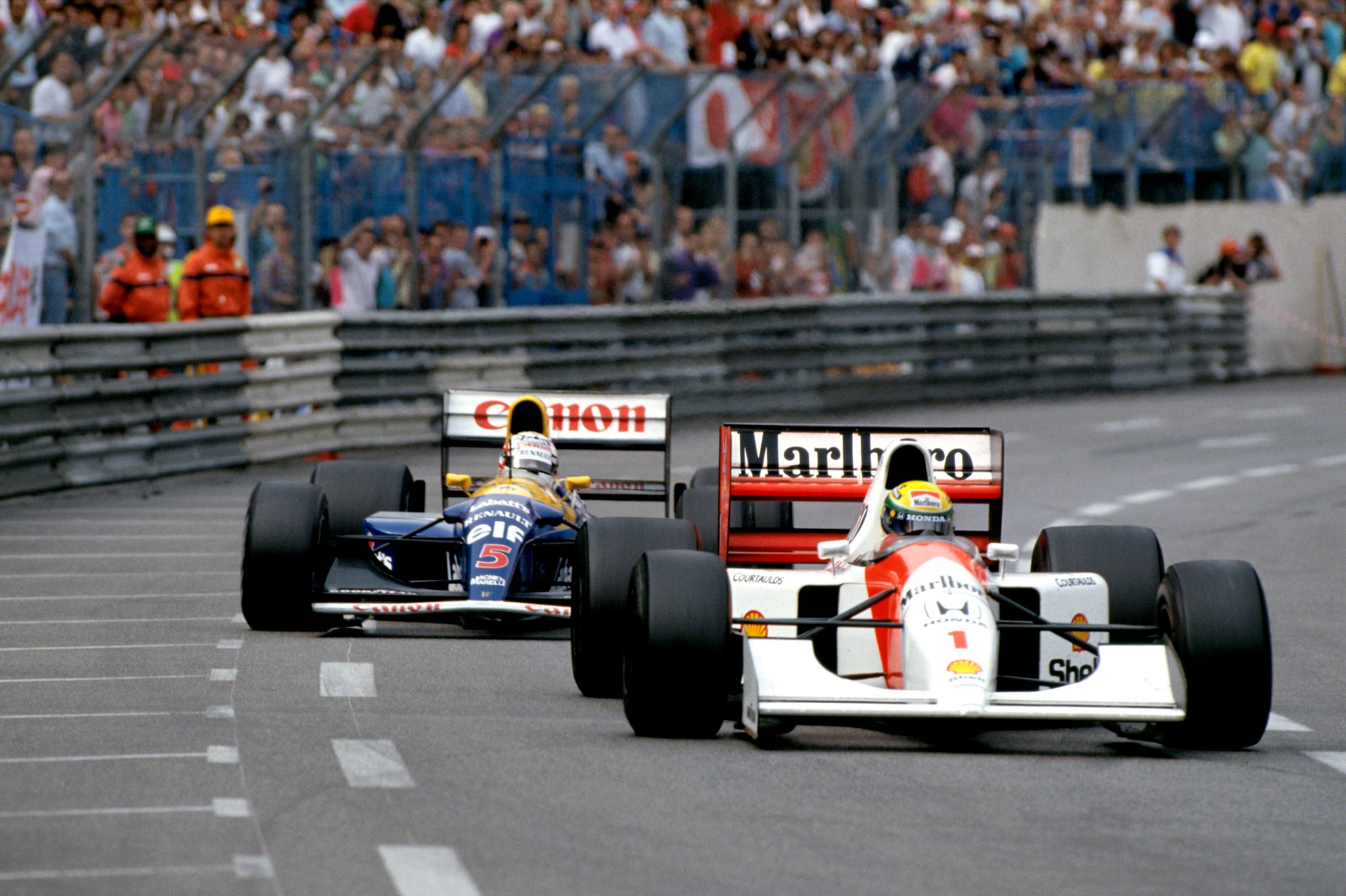 Senna vs Mansell painting from Monaco 1992