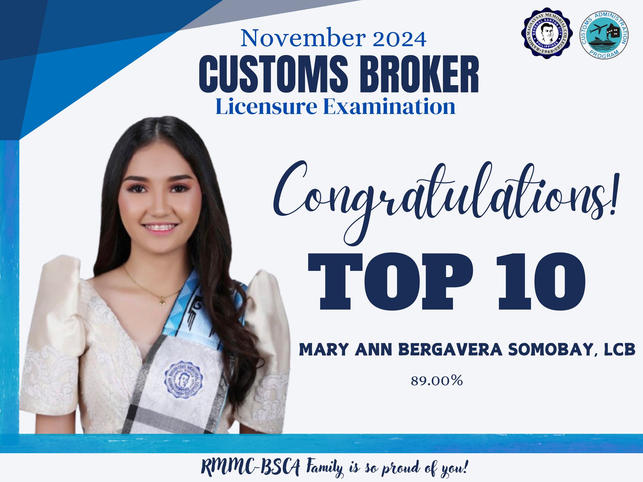 Bachelor of Science in Customs Administration - RMMC Gensan | General ...