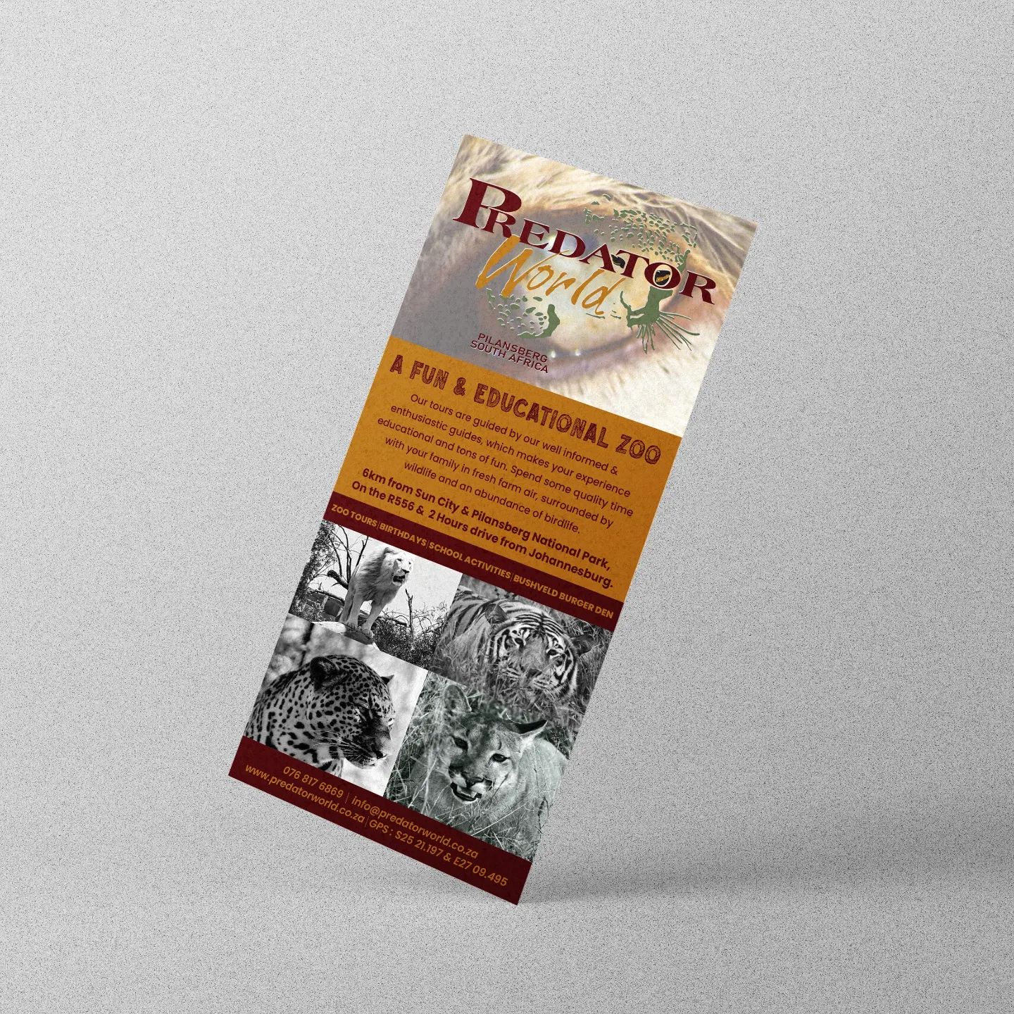 Jireh - Did this rack card flyers a few days back for Predator World🦁 ...