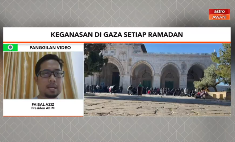 Presiden ABIM, Faisal Aziz mengulas pertempuran di Masjid Al Aqsa yang ...