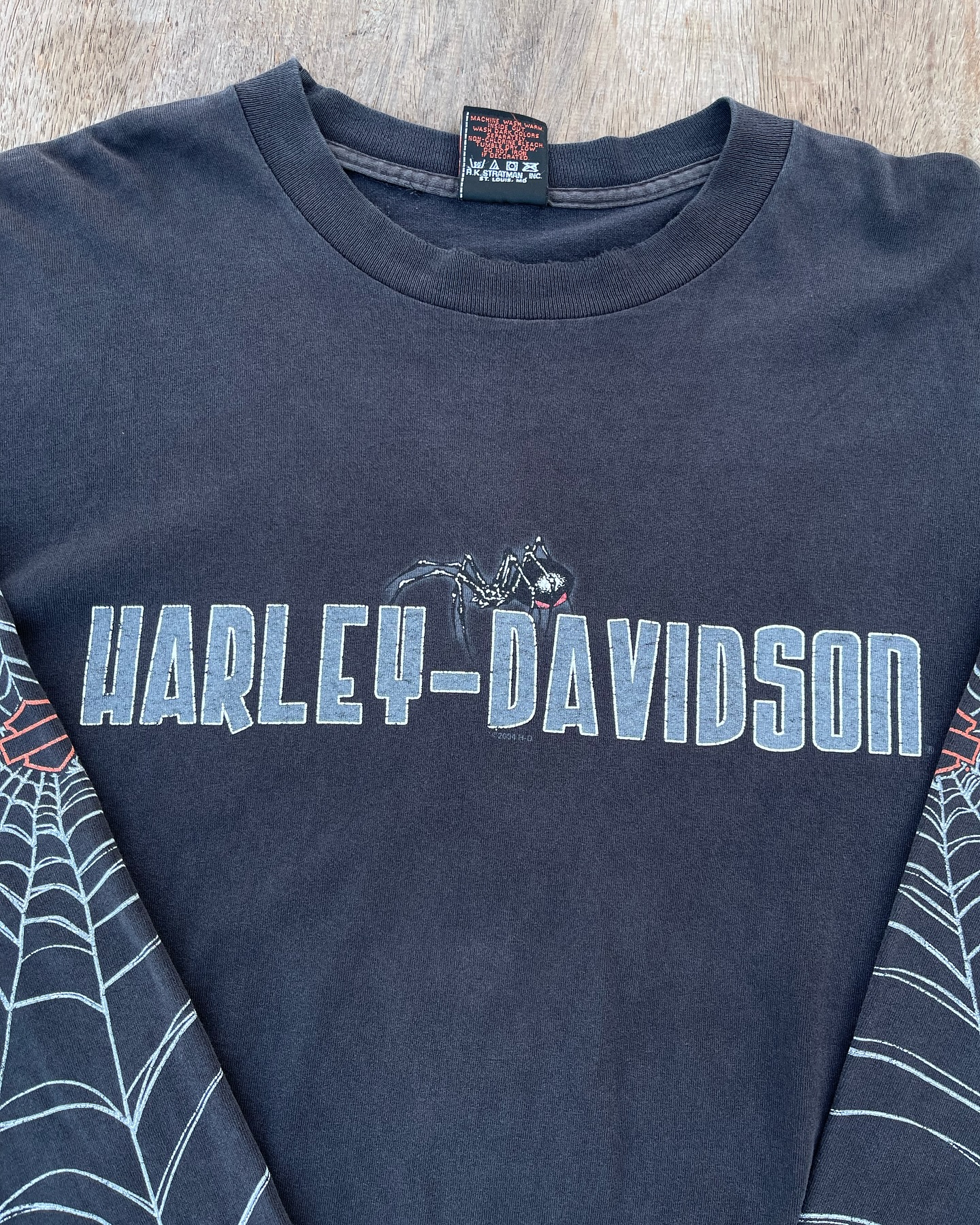 Vintage Harley-Davidson “SPIDER WEB” Long-Sleeved tee 2004s 