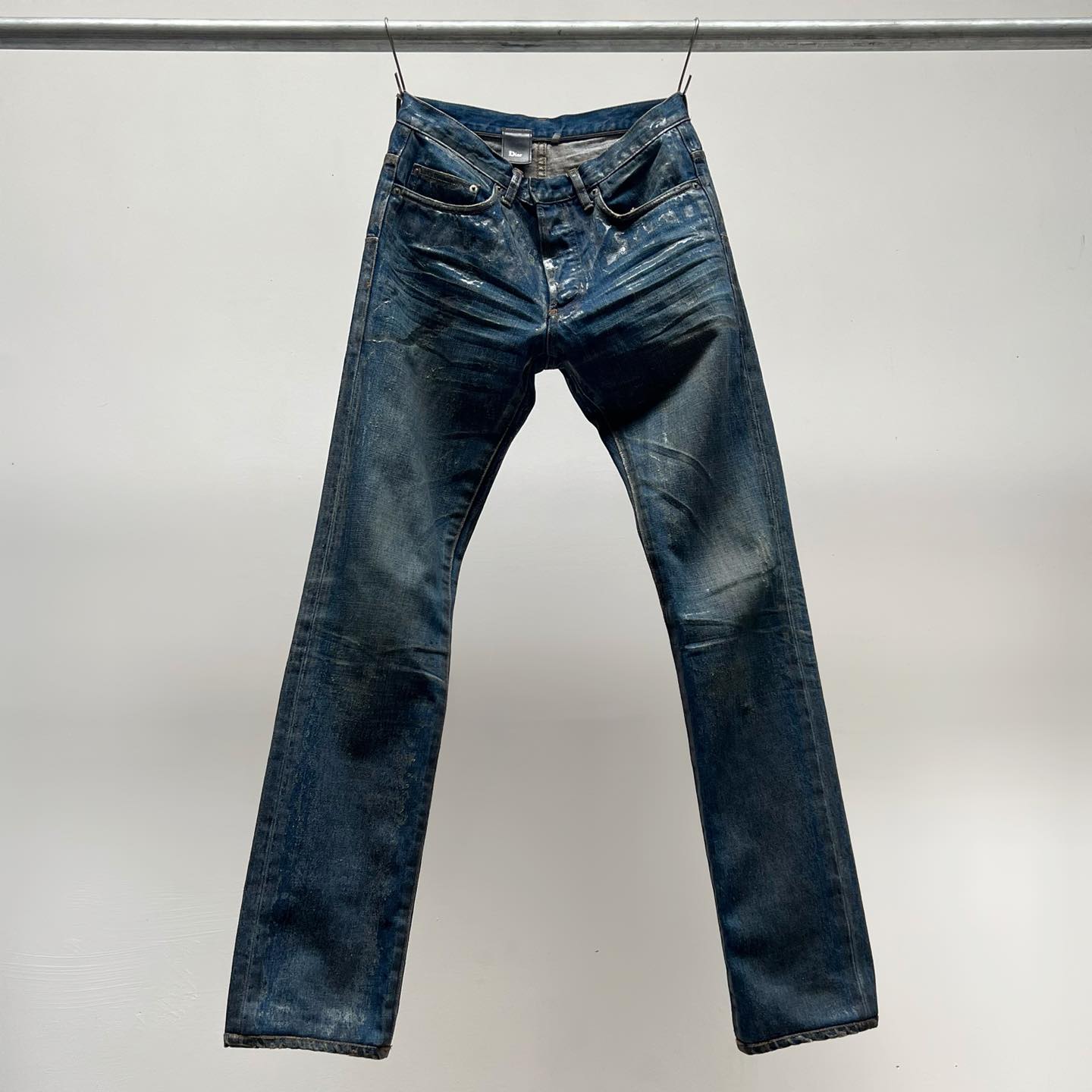 Dior Homme AW06 by Hedi Slimane Mud Washed Luster Jeans -4000