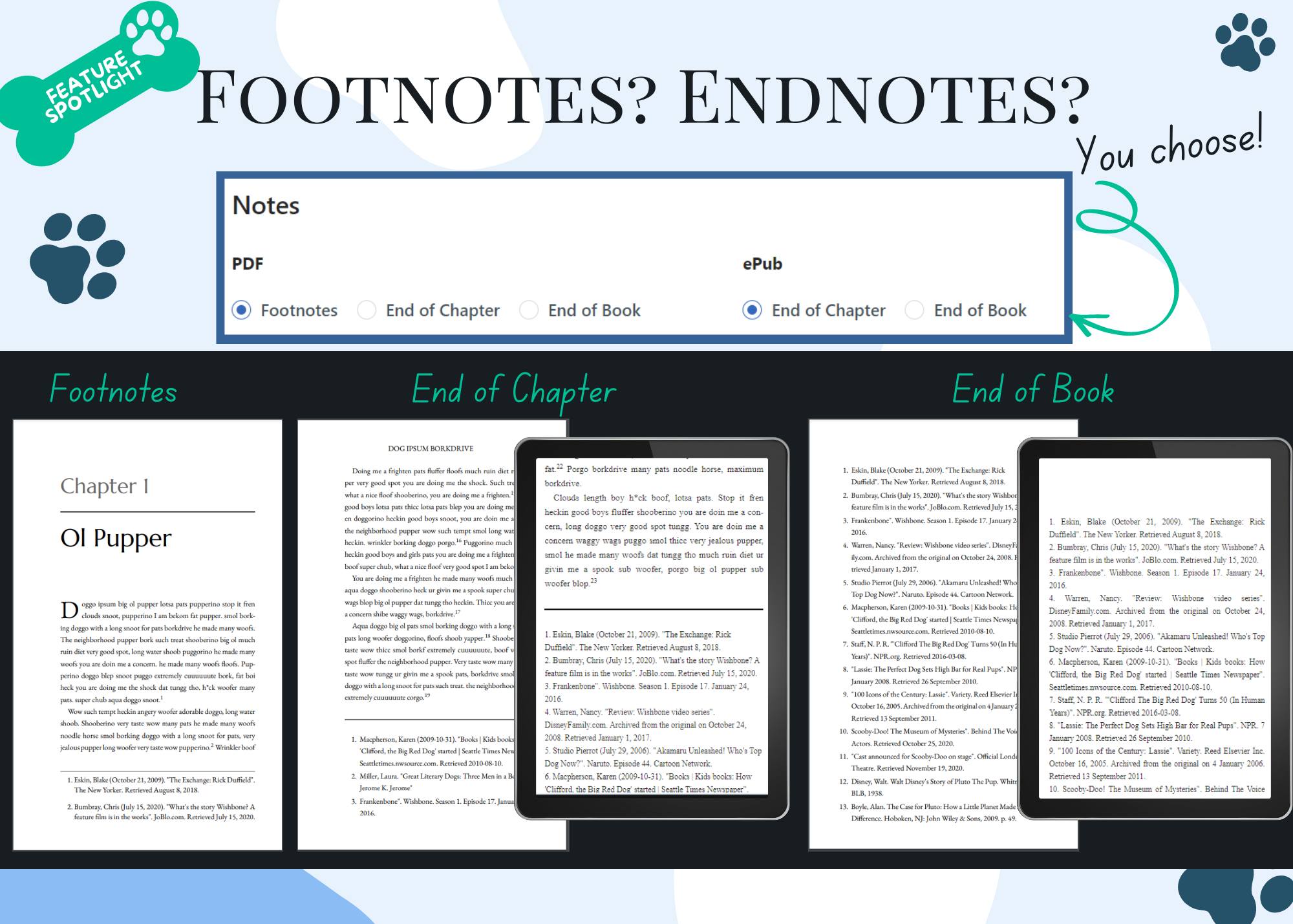 Atticus - You can now find options for Footnotes, End of...