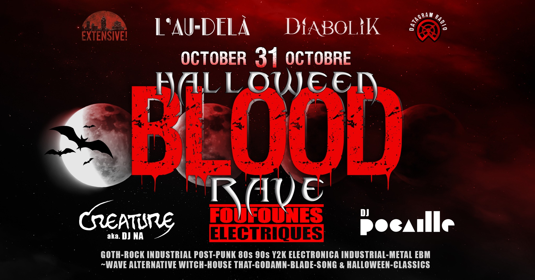 HALLOWEEN BLOOD RAVE @ FOUFS | 31 OCTOBRE