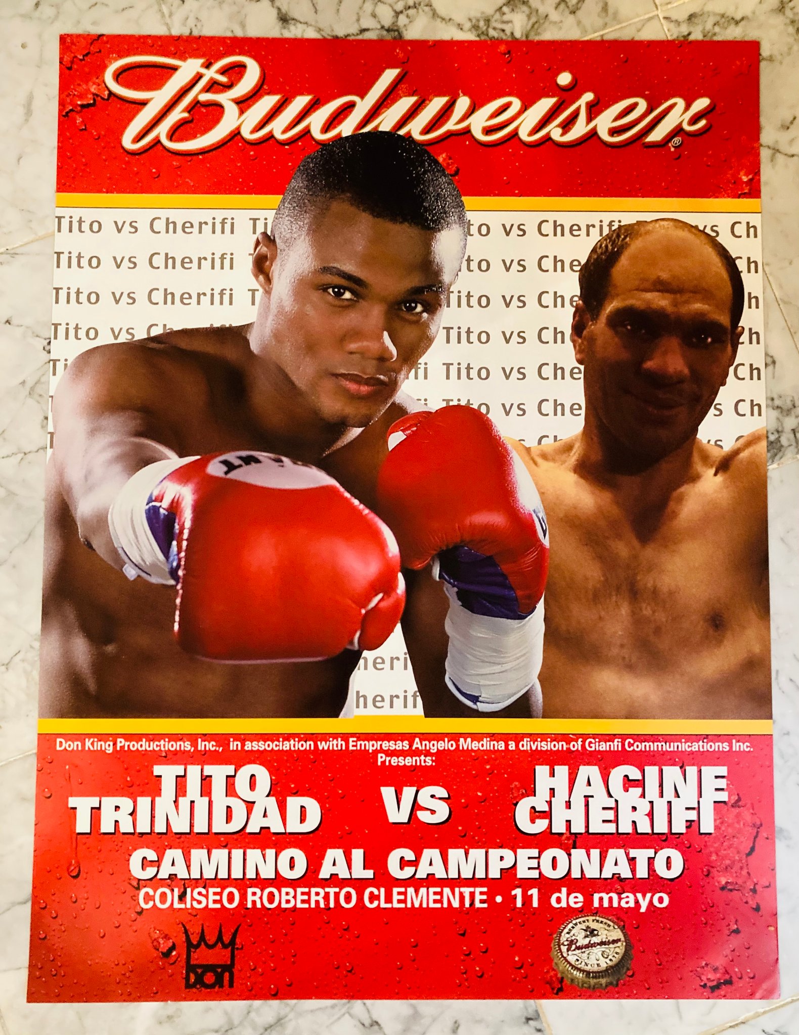 Felix Tito Trinidad's Tito's Punch promotional poster and carton
