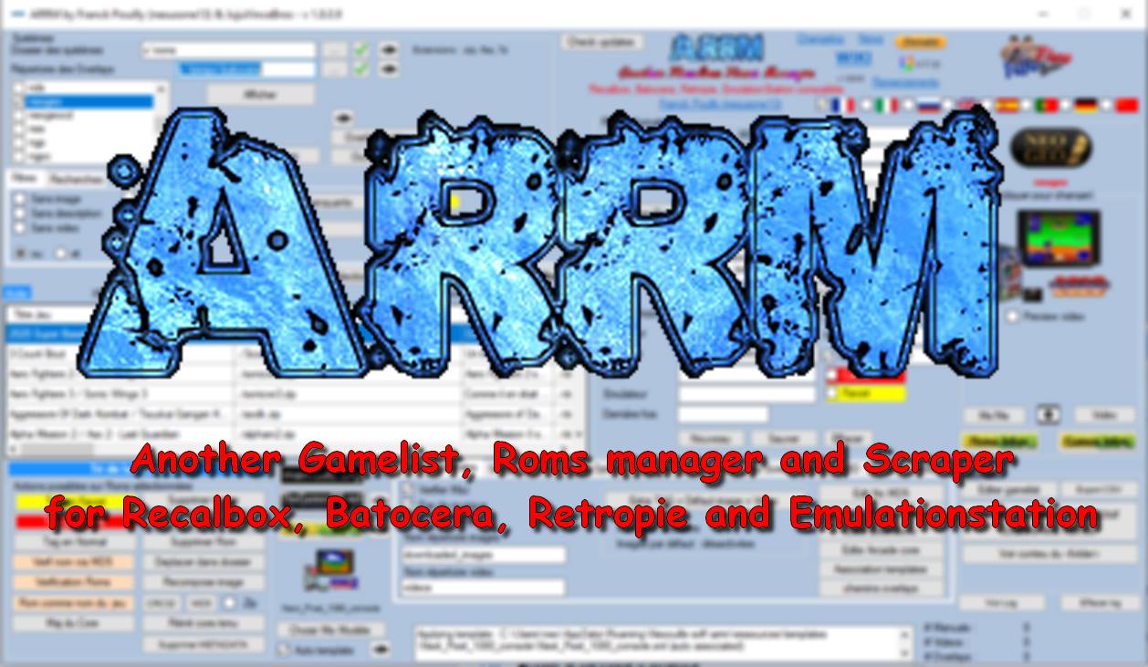 ARRM - Gamelist, Roms manager, Scraper pour Recalbox Batocera Retropie