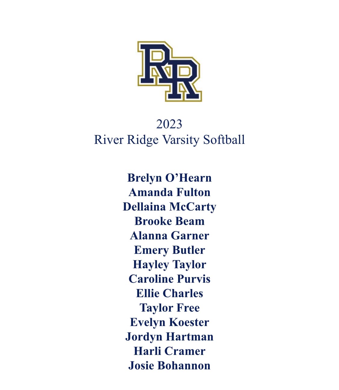 Congratulations to our 2023... - River Ridge Knights Softball