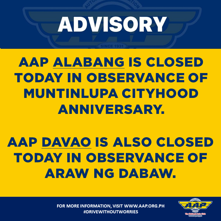 Automobile - All other AAP branches are open today with regular office ...