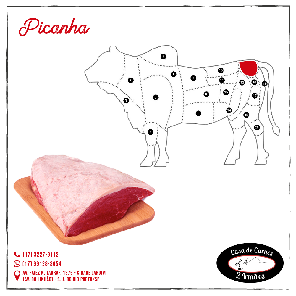 Casa de carne 2 irmaos - 🥩A Picanha é um corte muito saboroso e de ...