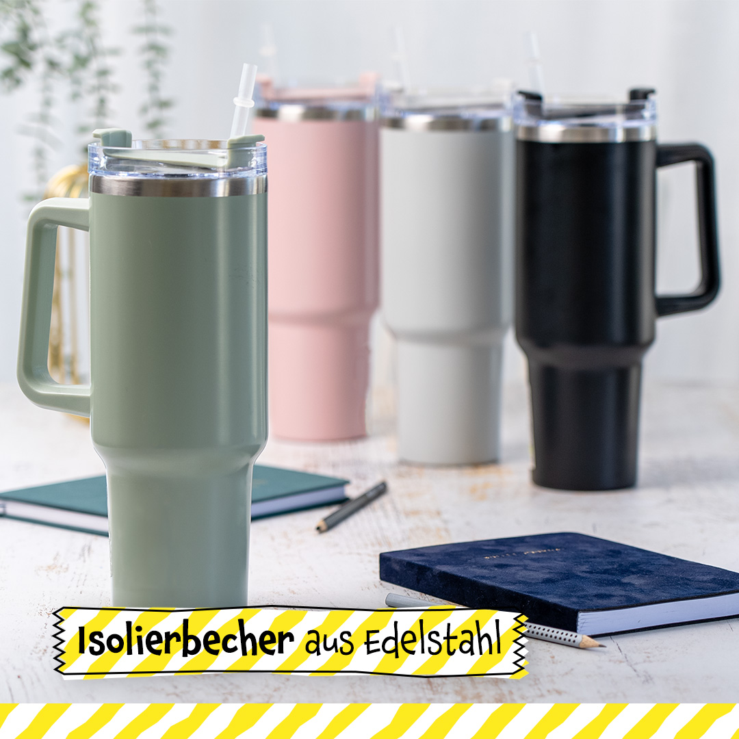 Aus diesen heißen Becherchen würden wir auch 3 Liter am Tag trinken. ♨️ Isolierbecher aus Edelstahl für 8€