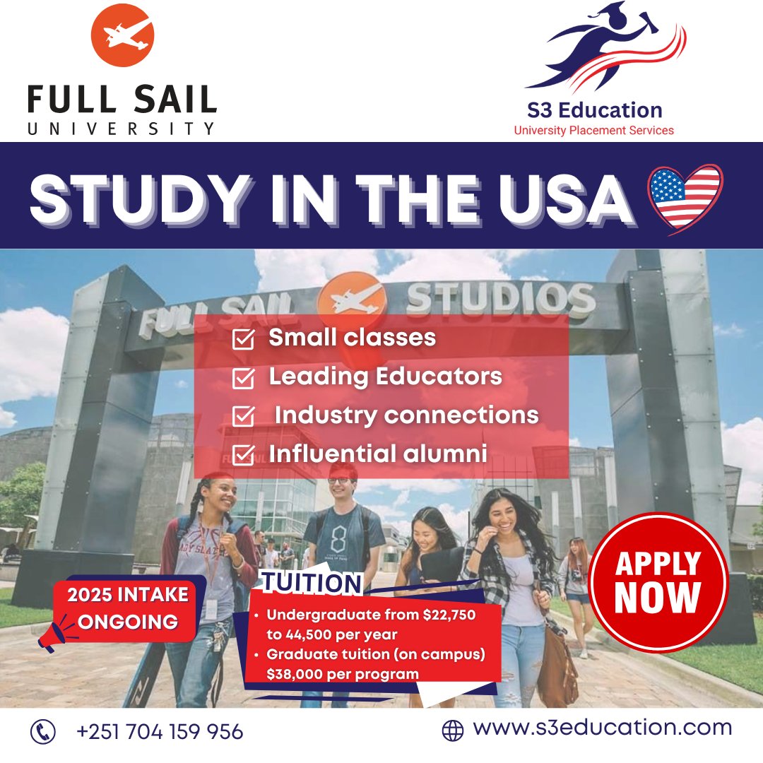 S3 - 🌟 Study in the USA at Full Sail University! 🌟 2025 intake is open ...