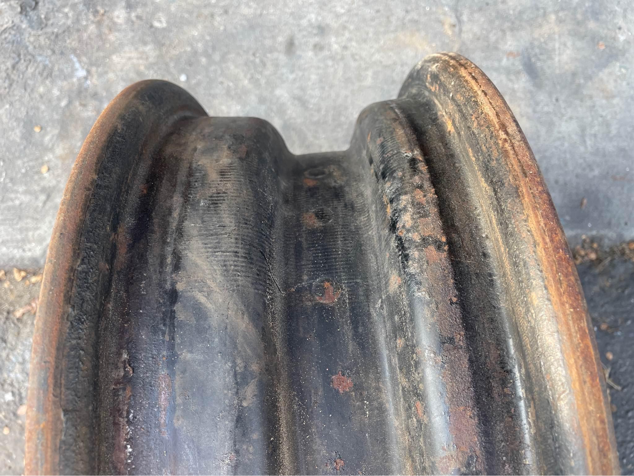 One Chevy or GMC 15 inch 6 lug steel rim with clips for moon cap - Car ...