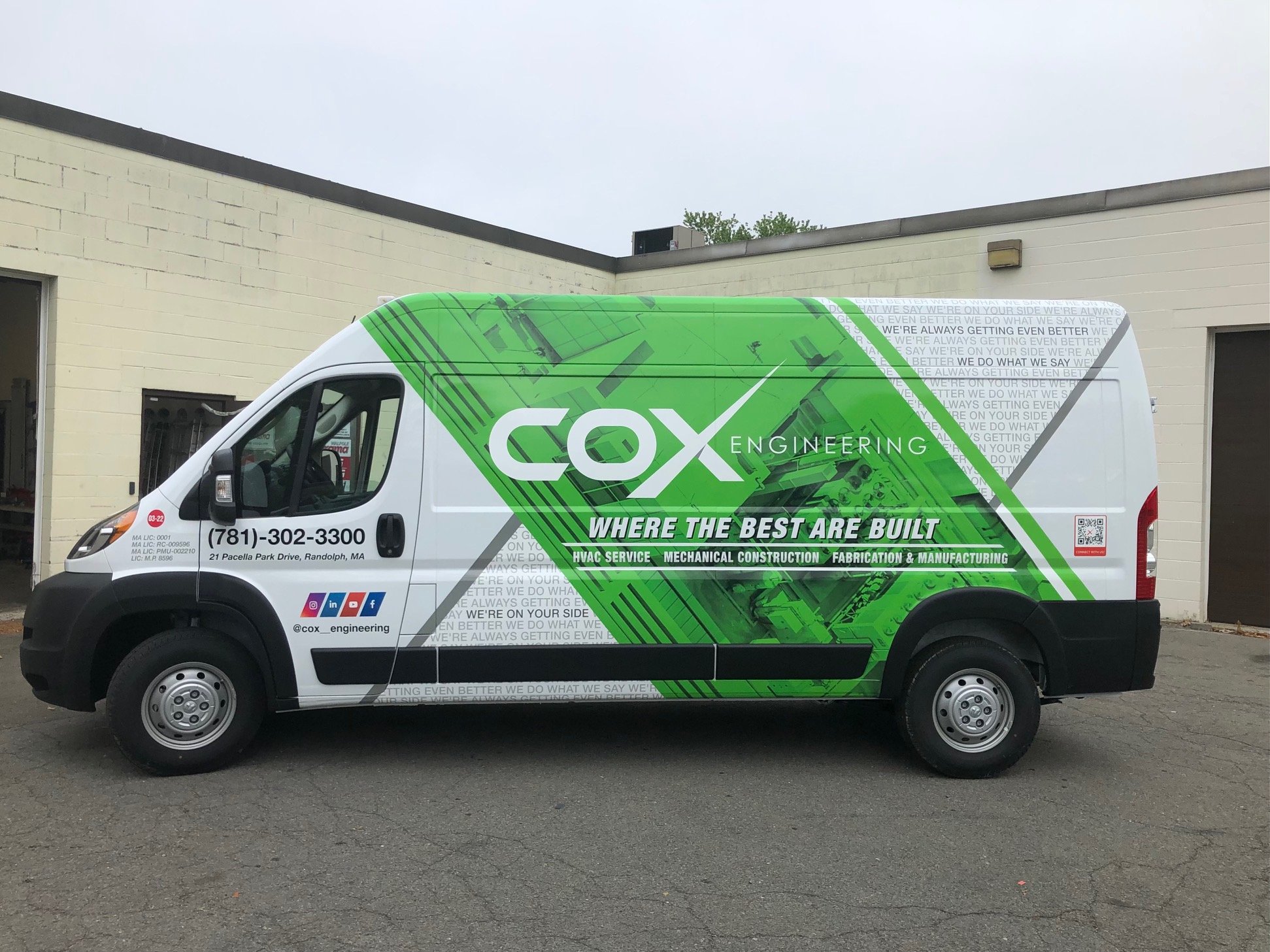 Cox Engineering - New vehicle wraps coming along nicely....