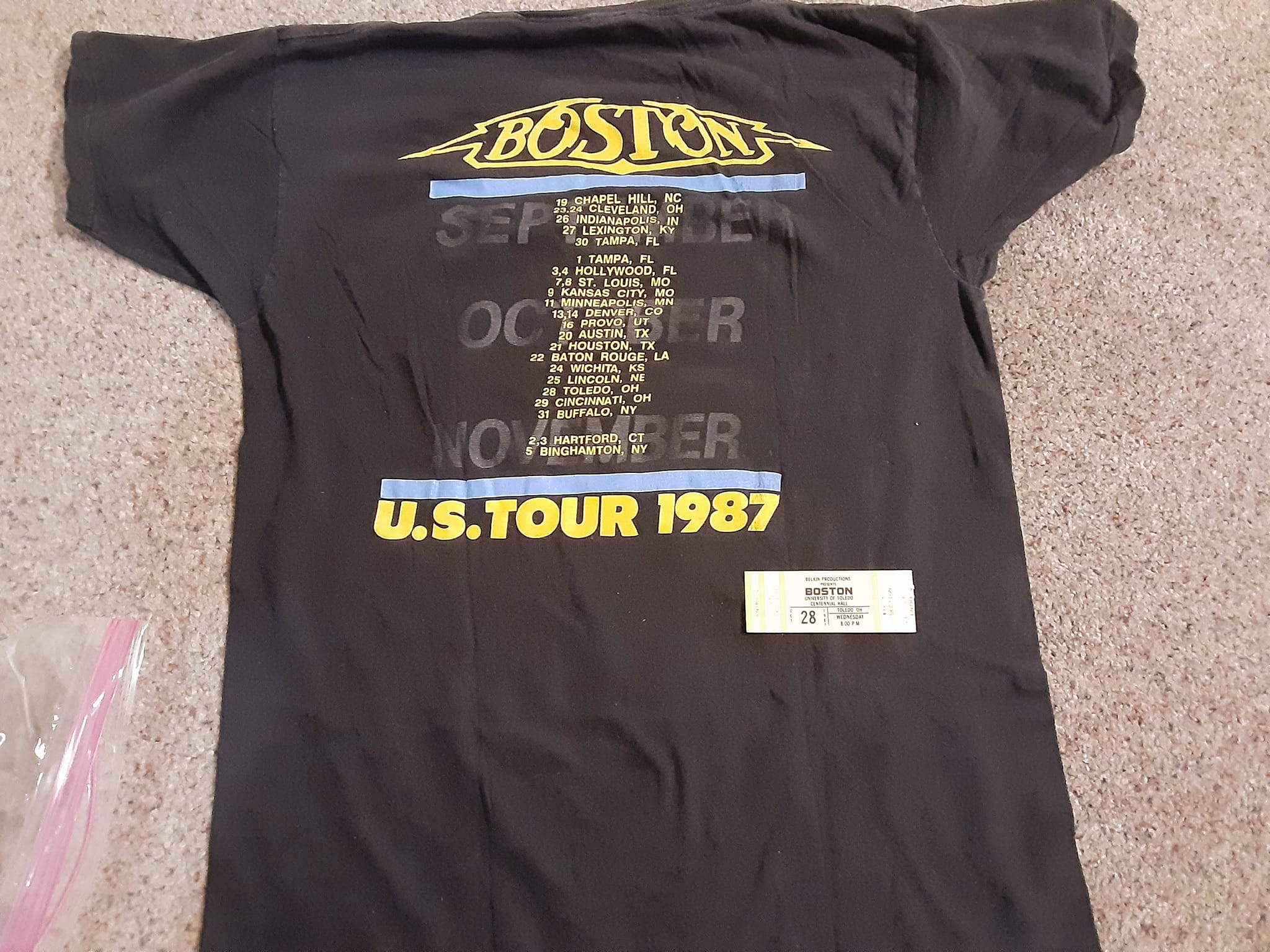 Boston - Texas Jam 1987 shirt