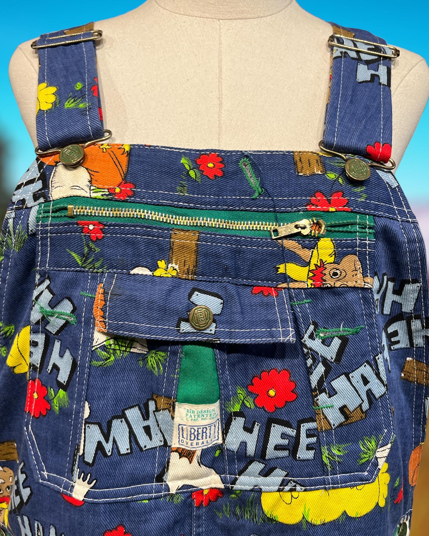 Vintage 1970s Hee-Haw liberty overalls for sale