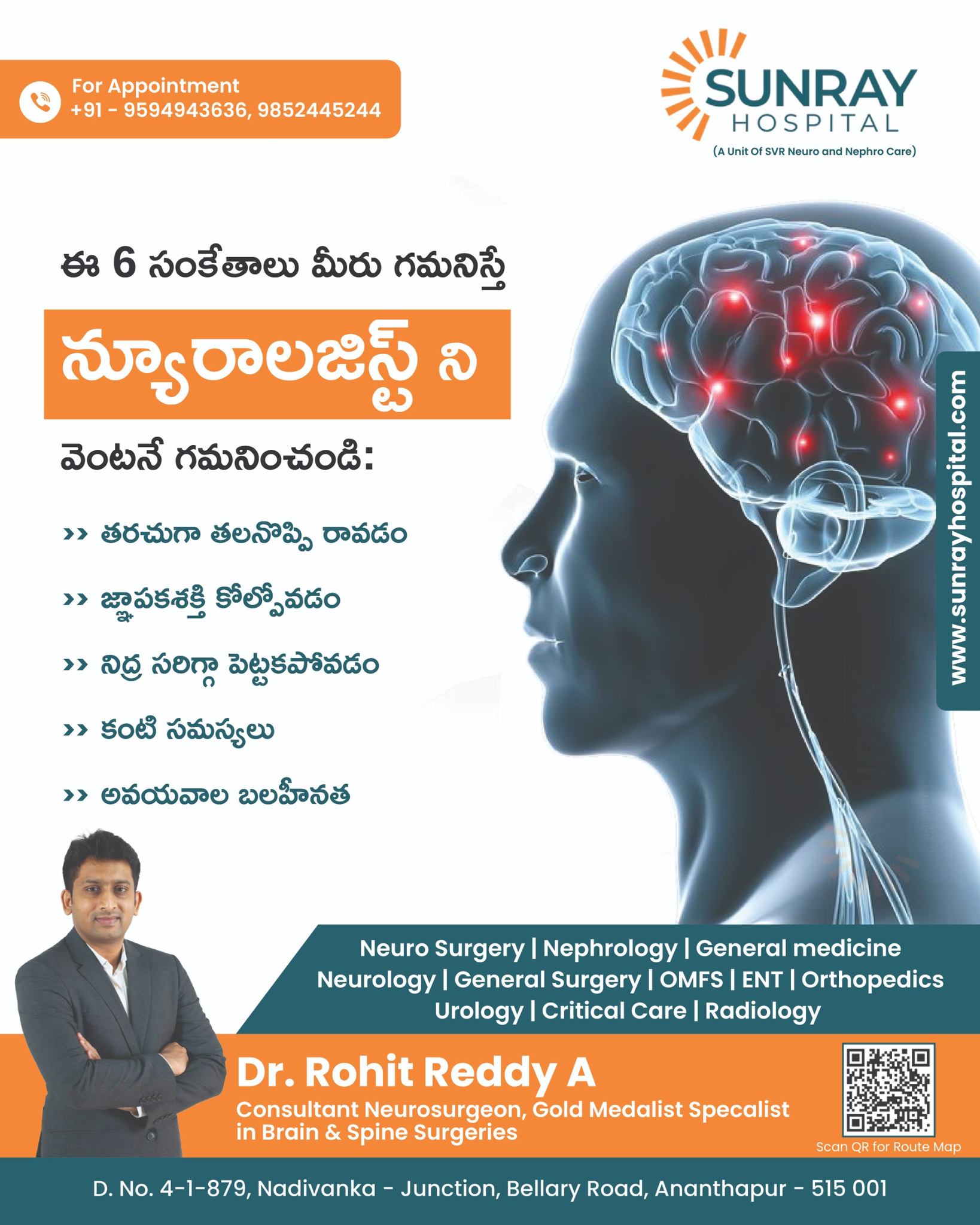 Rohith Reddy A - @sunrayhospital #sunrayhospital... | Facebook