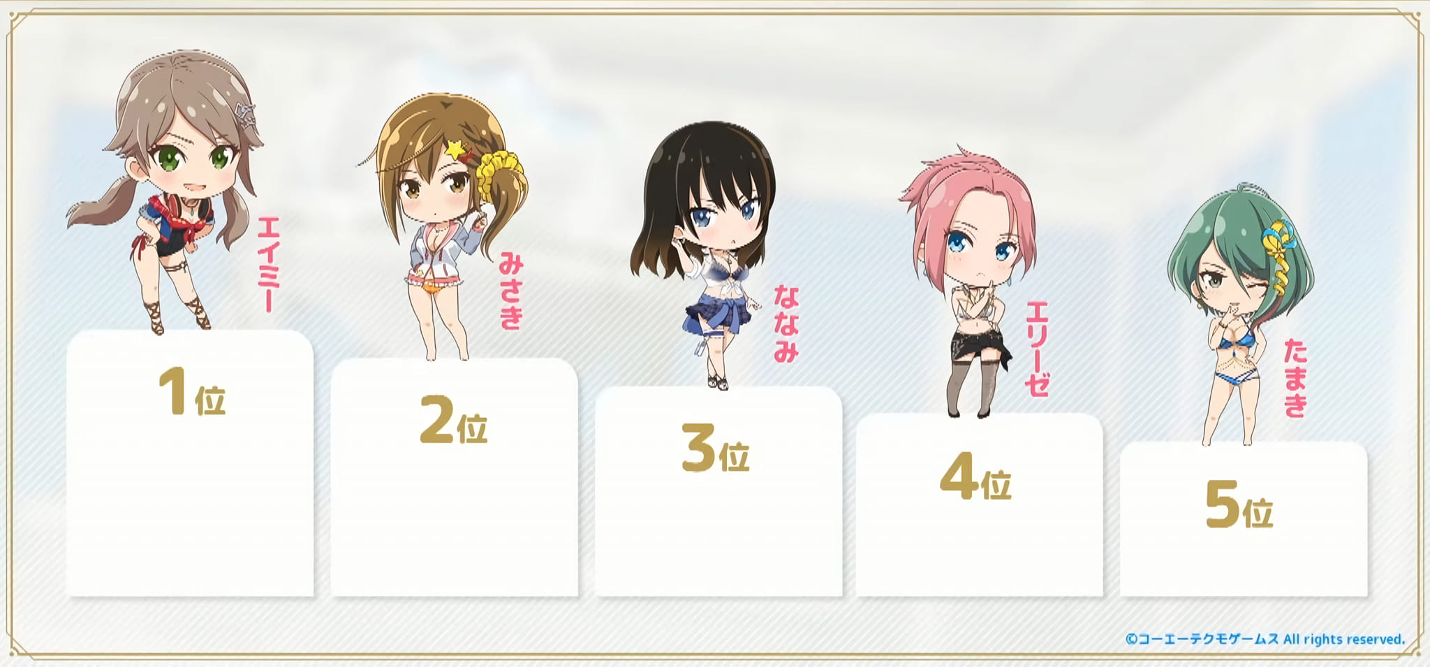 The new top 5 girls of... - Dead or Alive Core Values Posting | Facebook
