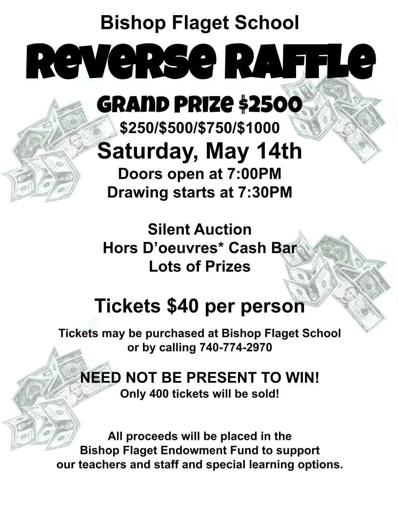 Reverse Raffle Tickets are... - Bishop Flaget Catholic School | Facebook