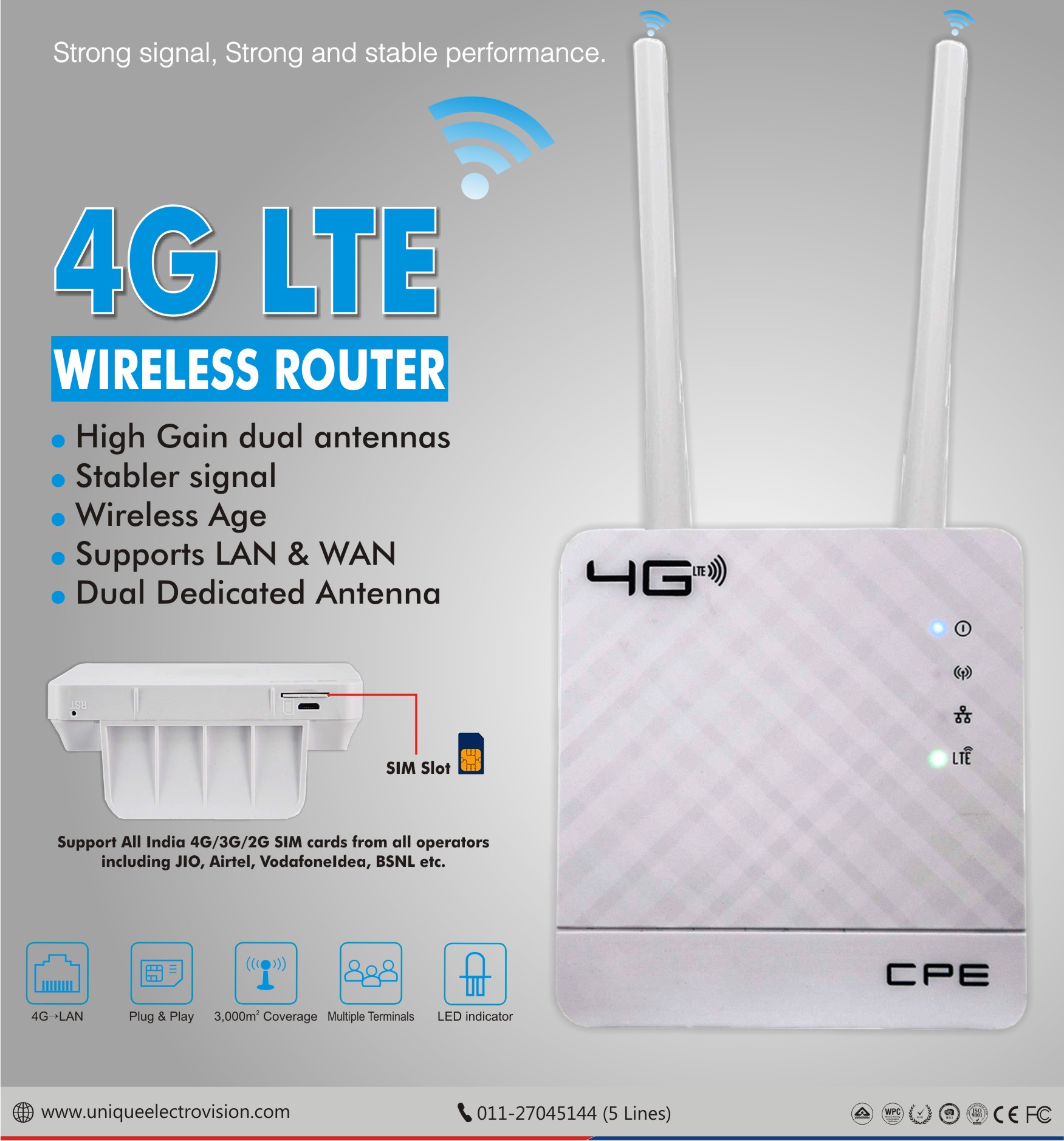 The #4G #router is simple and... - Unique Electrovision | Facebook