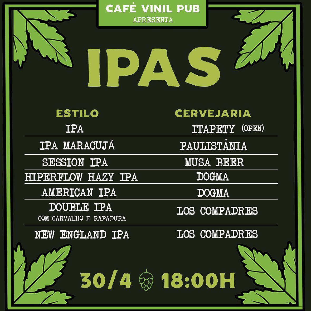 Café Vinil Mogi - ⚡️ IPA DAY CAFÉ VINIL PUB • a festa mais...