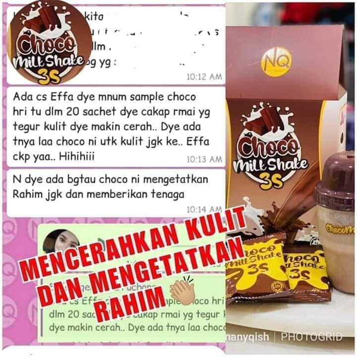 Testimoni Choco Milk Shake 3s Che Sue Secret Super Slimming Facebook