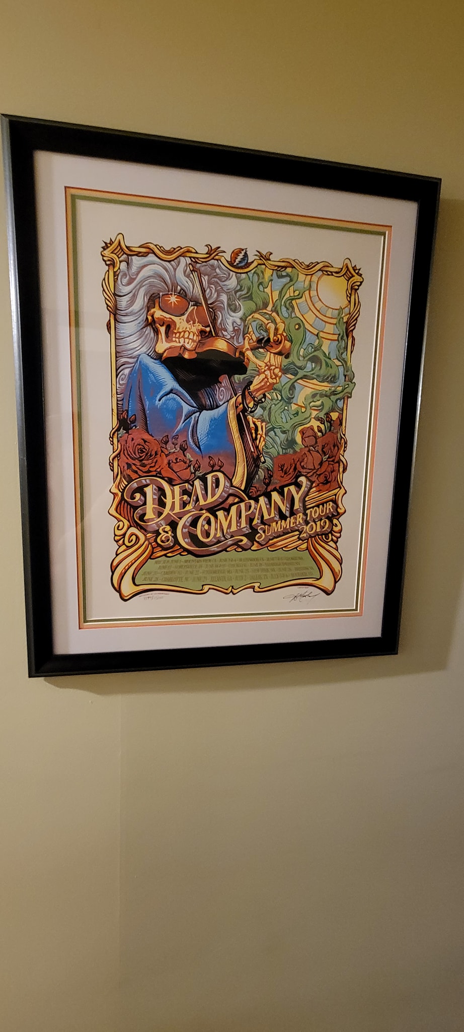 Framed Grateful Dead 1995 Fall Tour Poster