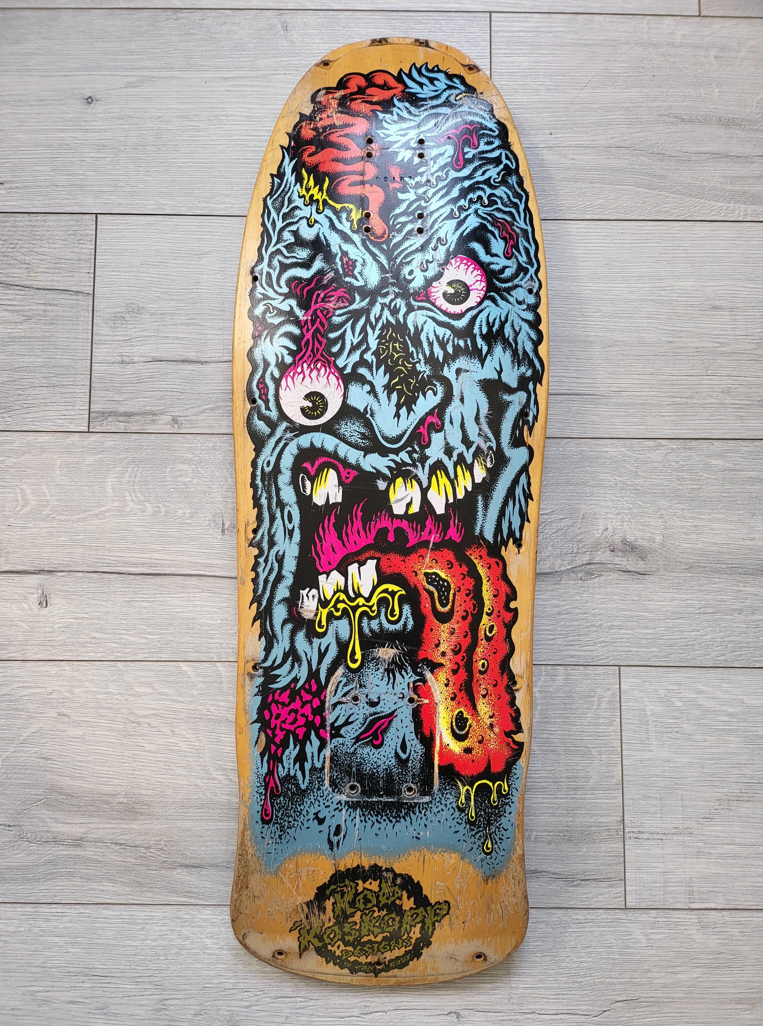 1988? Santa Cruz Rob Roskopp Face Natural Skateboard Deck. This is