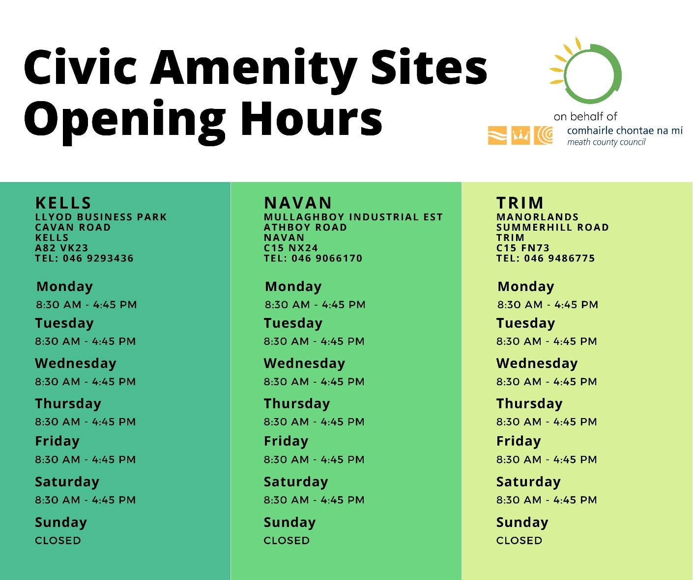 Meath Civic Amenity Sites | Trim