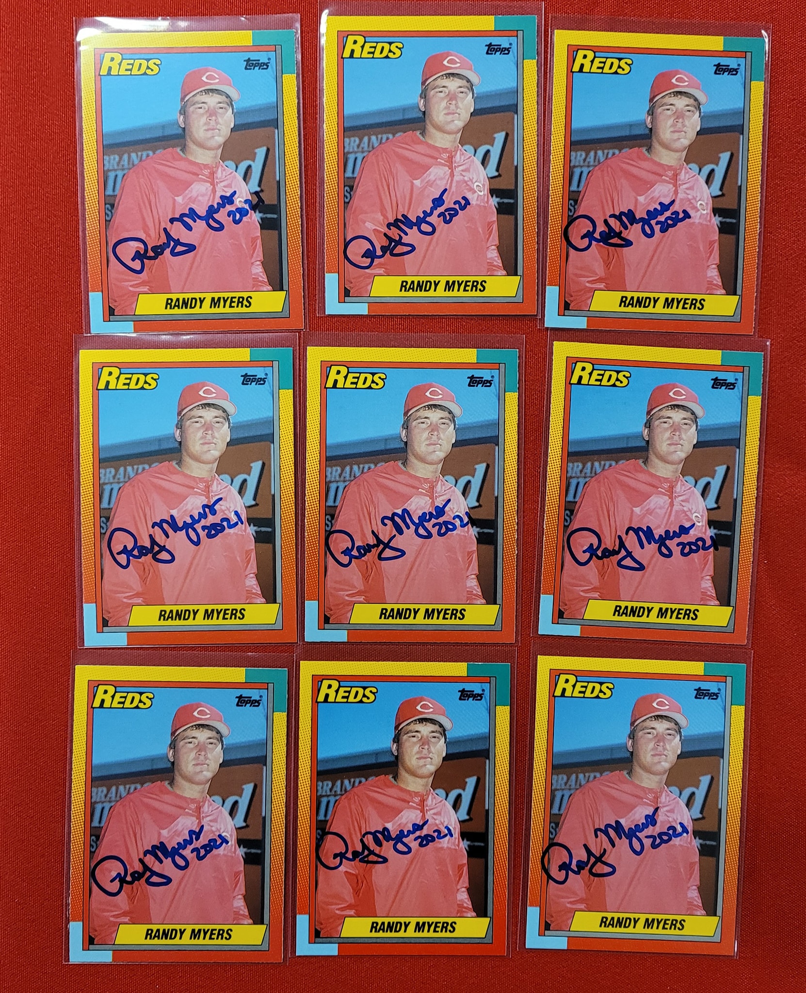 Randy Myers signed 1990 Topps Traded cards available