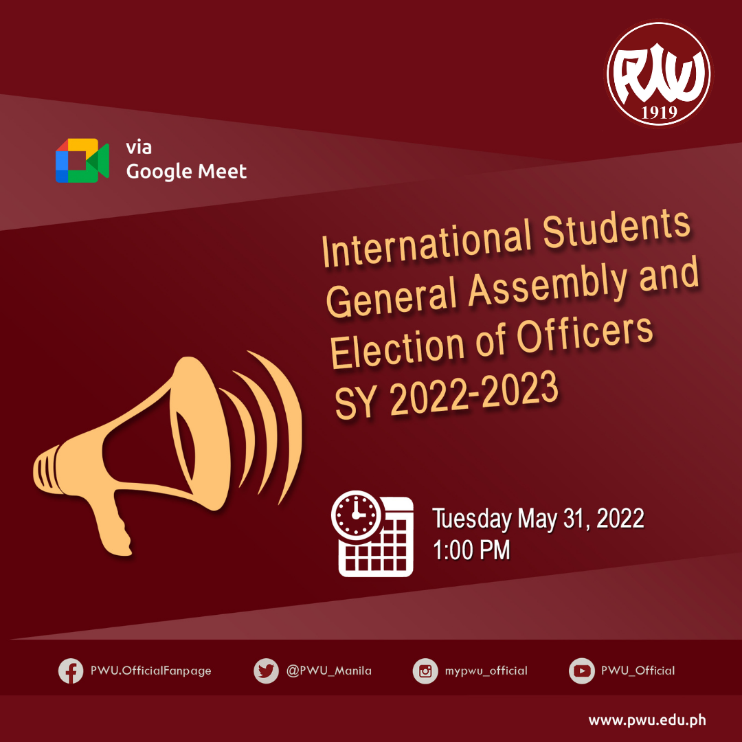 Philippine Women's University - PWU - Calling all PWU International ...