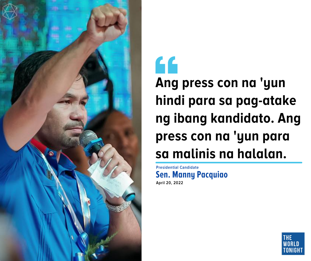 Peoples Tonight - “ANG PRESS CON NA 'YUN PARA SA MALINIS... | Facebook